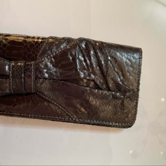 Nine West Faux Snakeskin Clutch - Picture 5 of 10